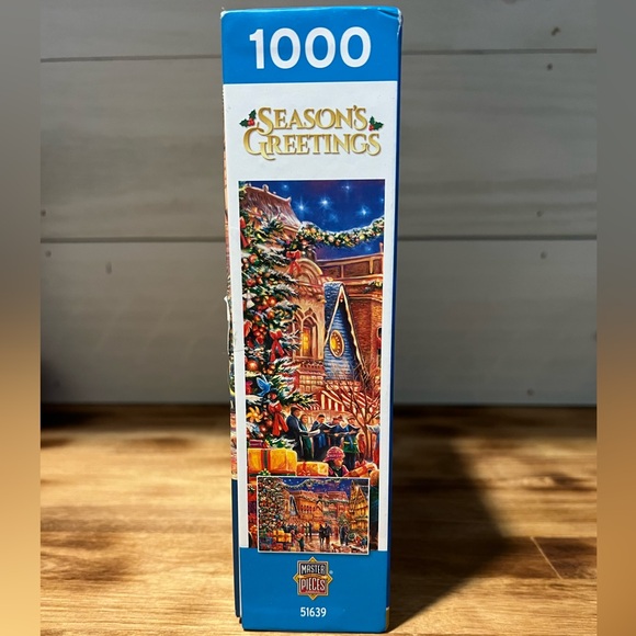 NWOT~MASTER PIECES- "VILLAGE SQUARE " SEASONS GREETINGS 1000 Piece Jigsaw Puzzle - Picture 3 of 6